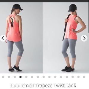 Lululemon Trapeze Twist Tank Top Hot Pink